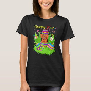 Camiseta Ovo de Páscoa Floral Cachorro de Brinquedo Poodle