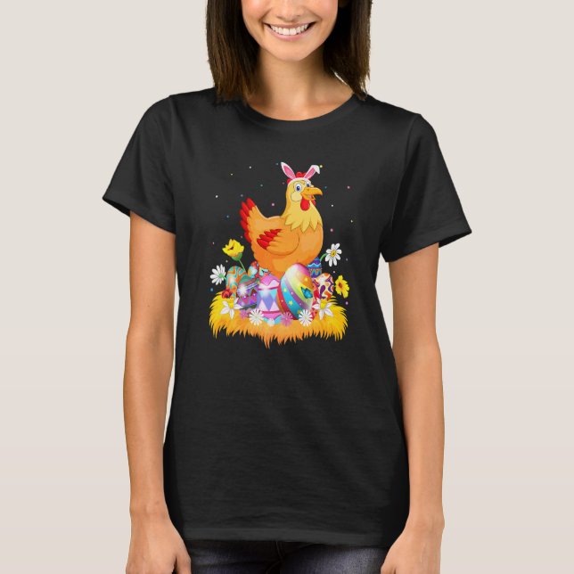 Camiseta Ovo de Páscoa Frango Fofo Páscoa Domingo (Frente)
