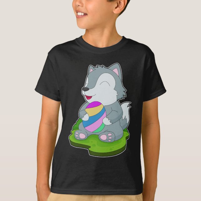 Camiseta Ovo de Páscoa Páscoa de Lobo (Frente)