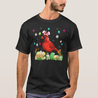 Camiseta Ovo de Páscoa Pássaro Cardinal do Norte Domingo de