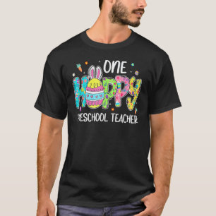 Camiseta Ovo de Páscoa Um Hobby Pré-escola Professor Coelho