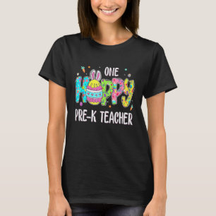 Camiseta Ovo de Páscoa Um Professor Pré K Alegre Coelho Dia