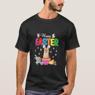 Camiseta Ovo Dentro de Chocolate Coelho felz pascoa Shiba I