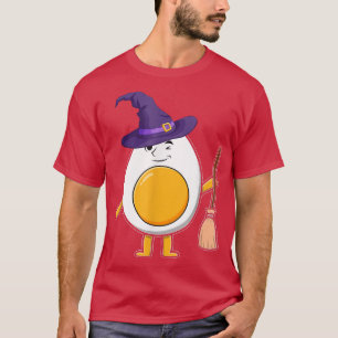 Camiseta Ovo Devilhado Com O Chapéu De Bruxa, Horno