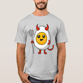 Camiseta Ovo Diabólico Fofo Kawaii