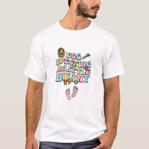 Camiseta Ovo Esperando Um Pequeno Coelho Páscoa Anúncio de 