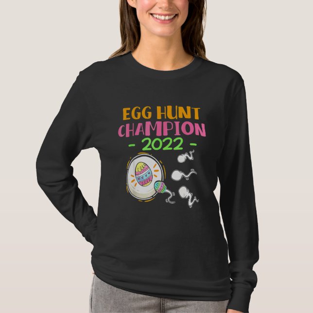 Camiseta Ovo Hunt Champion 2022 Páscoa Anunciante De Gravid (Frente)