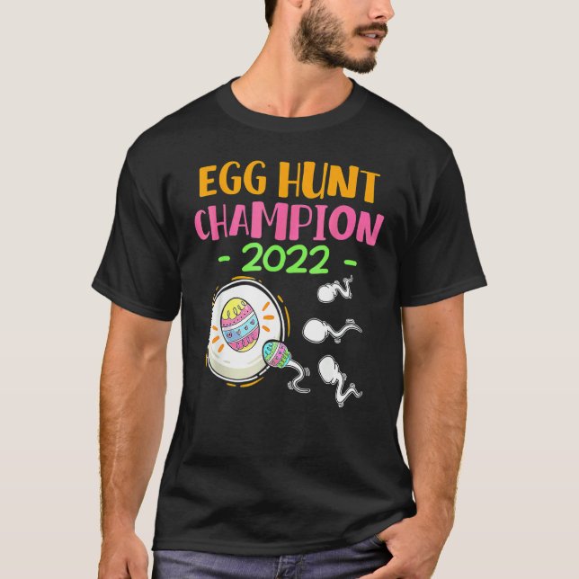 Camiseta Ovo Hunt Champion 2022 Páscoa Anunciante De Gravid (Frente)
