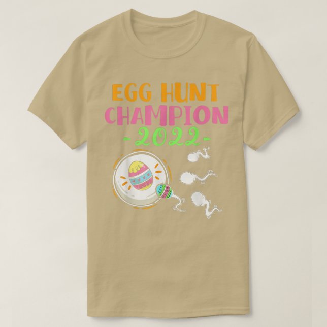 Camiseta Ovo Hunt Champion Anúncio de gravidez na Páscoa da (Frente do Design)