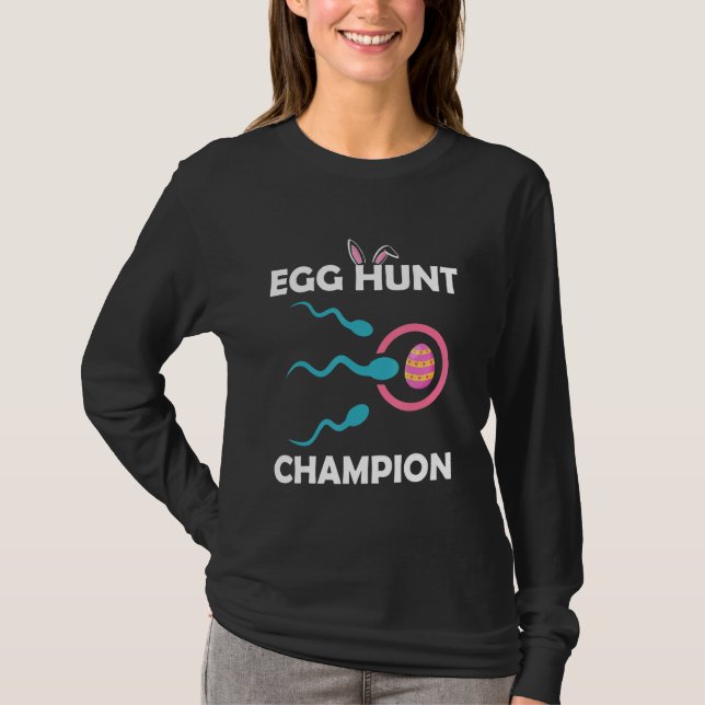 Camiseta Ovo Hunt Champion Páscoa Engraçada Anou (Frente)