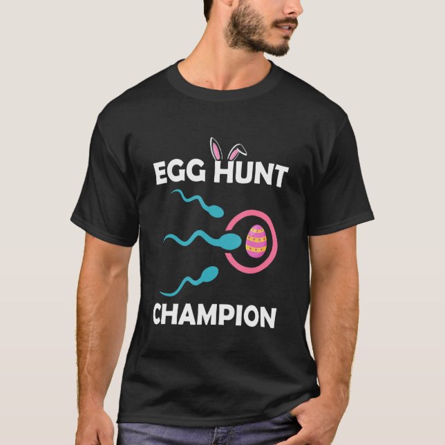 Camiseta Ovo Hunt Champion Páscoa Engraçada Anou (Frente)