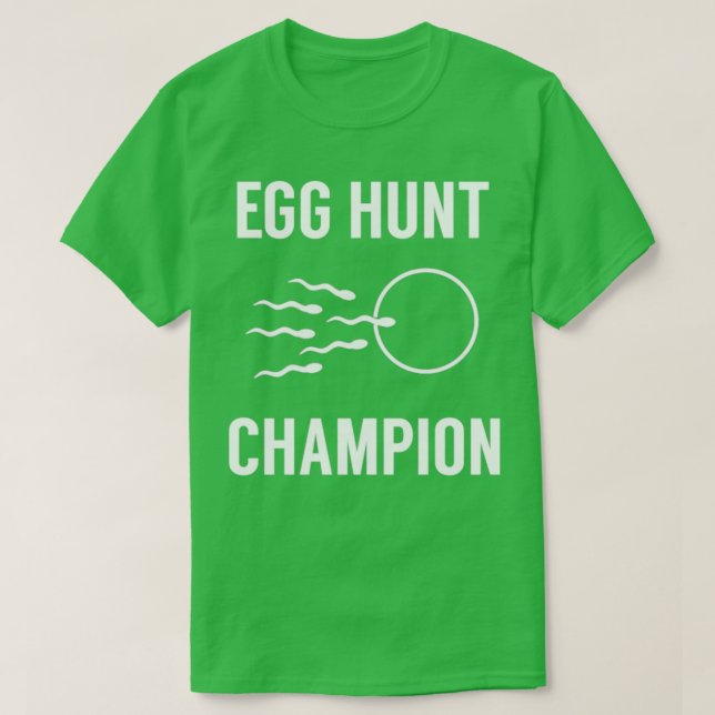 Camiseta Ovo Hunt Champion Páscoa Engraçada Gravidez (Frente do Design)