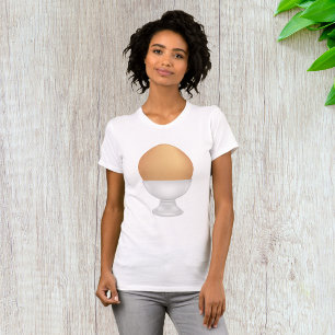 Camiseta Ovo Marrom em Xícara de Ovo Branca