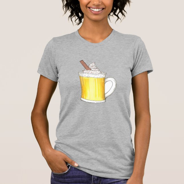 Camiseta Ovo Nog Eggnog Beba Feriado de Natal Cocktail (Frente)
