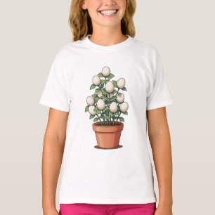 Camiseta Ovo Vegetal Caprichoso em Vaso de Terracota para C
