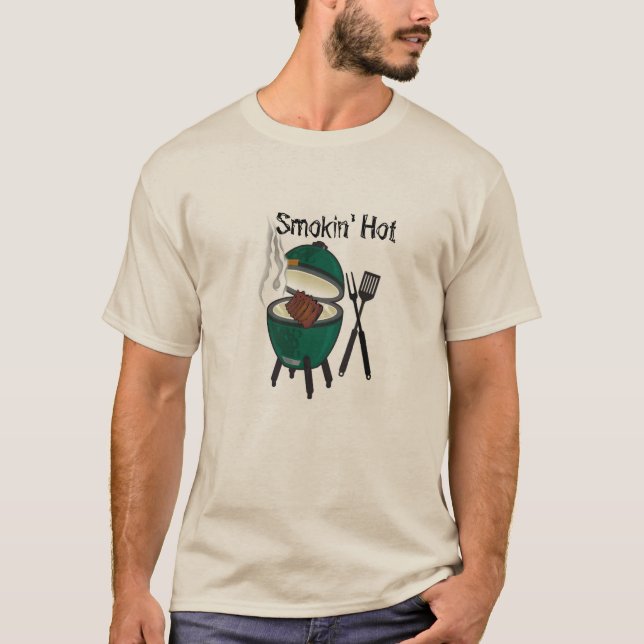 Camiseta Ovo verde grande quente de Smokin (Frente)
