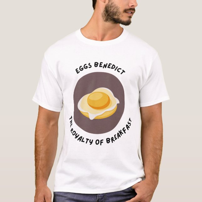 Camiseta Ovos Benedict, a Royalties do Café da Manhã (Frente)