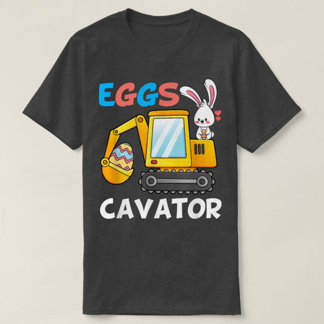 Camiseta Ovos Cavador Escavador Coelho Páscoa Cotosa Toddl (Frente do Design)