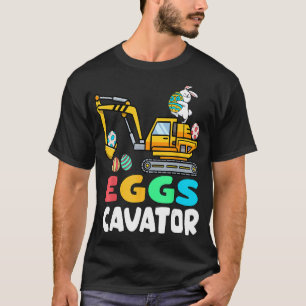 Camiseta Ovos-Cavador Páscoa Coelho Escavador Brancos E