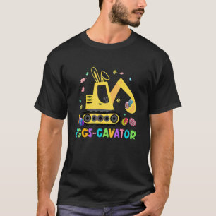Camiseta Ovos Cavator Bunny Trator Greve Colorida Ovos Ha