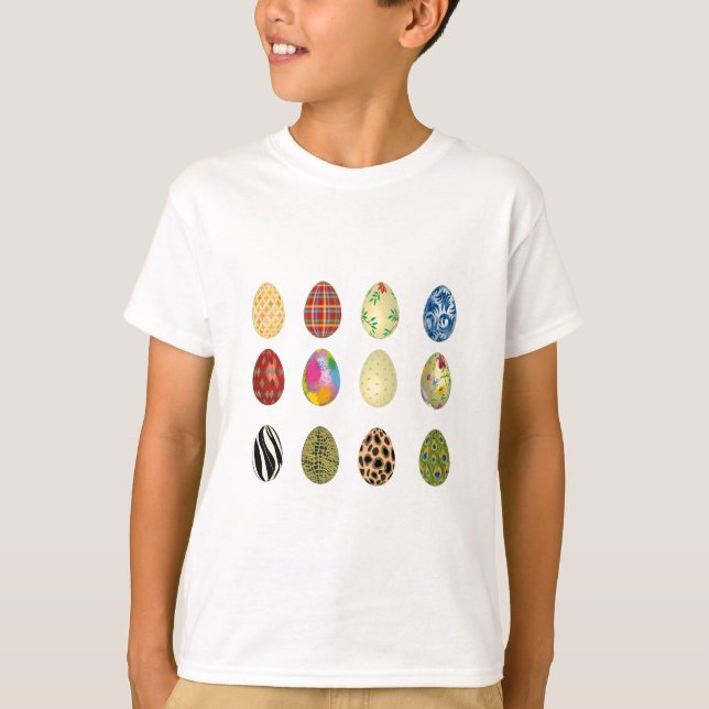 Camiseta ovos coloridos de páscoa (Frente)