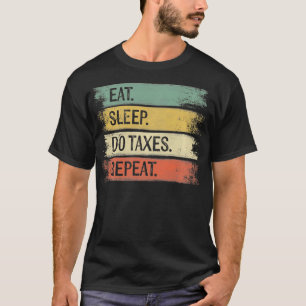 Camiseta Ovos Contabilistas Engraçados Comem O Sono Repetem