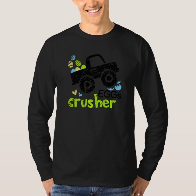 Camiseta Ovos Crusher Funny Monster Páscoa Cute Kids V (Frente)