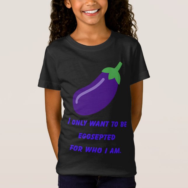 Camiseta Ovos de beringela Estranha-do-bizarro Púrpura Vege (Frente)