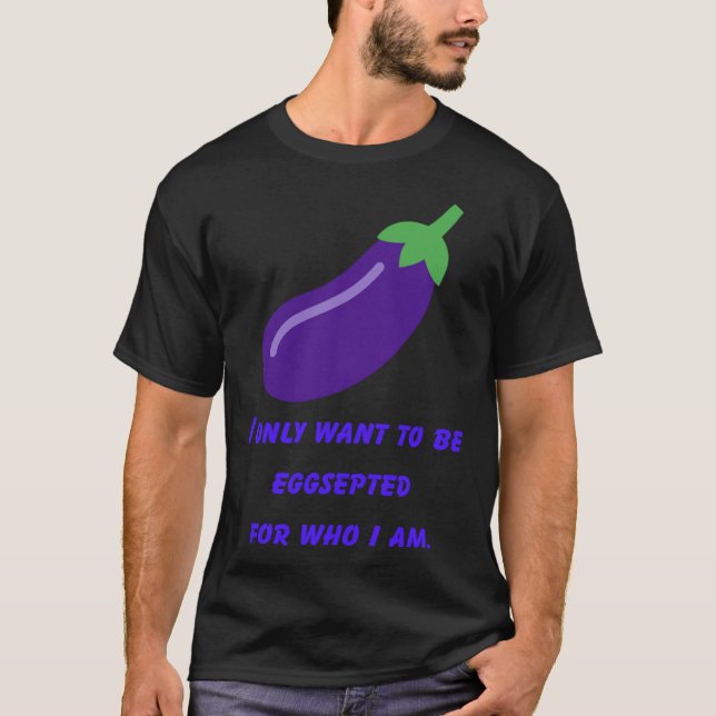Camiseta Ovos de beringela Estranha-do-bizarro Púrpura Vege (Frente)