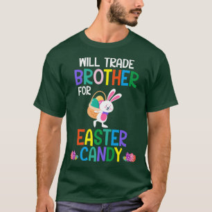 Camiseta Ovos De Chocolate Coelho Trocarão Irmão Para Pásco