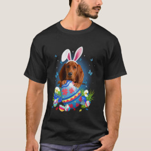 Camiseta Ovos de Coelho Amante de Cachorro Cute Redbone Coo