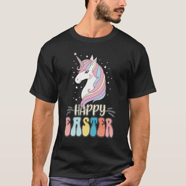 Camiseta Ovos de coelho coelho felz pascoa da Unicorn (Frente)