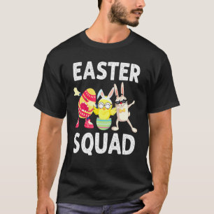 Camiseta Ovos de Coelho Dabbing Galinha Time de Páscoa para