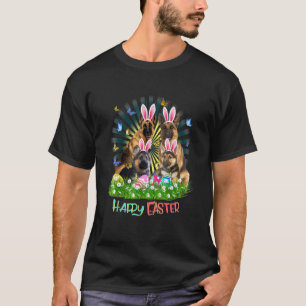Camiseta Ovos de coelho Felz pascoa german shepherd