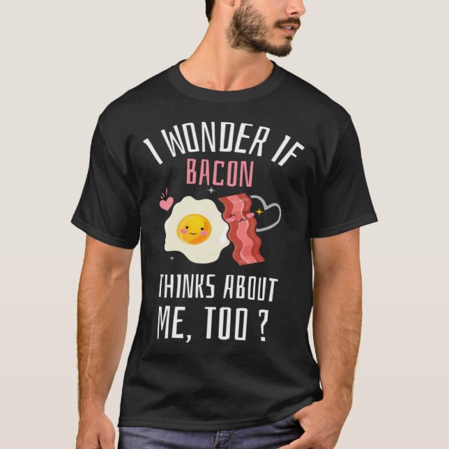 Camiseta Ovos de Comida Rápida de Comida Bacon Americano (Frente)