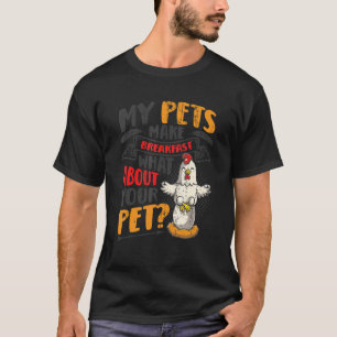 Camiseta Ovos de Galinha Meus Animais Fazem Café da Manhã F