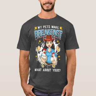 Camiseta Ovos De Galinha - Os Meus Animais De Companhia Faz