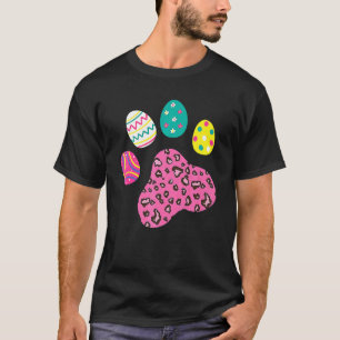 Camiseta Ovos de Páscoa Cachorro Gato Pata Estampa de Leopa