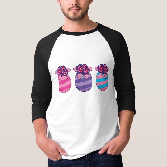 Camiseta Ovos de Páscoa com Flores e Fita (Frente)