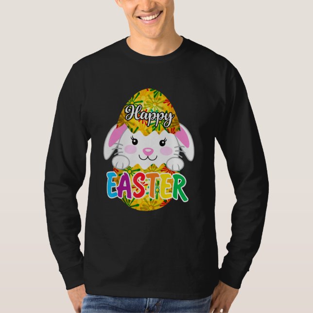 Camiseta Ovos de Páscoa de Coelho felz pascoa 1 (Frente)
