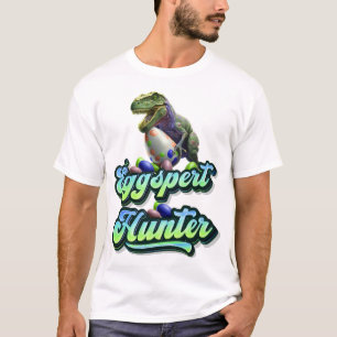 Camiseta Ovos de Páscoa de Ovos de Eggspert Páscoa Dinossau