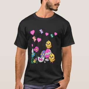 Camiseta Ovos de Páscoa de Primavera Flores Crianças C
