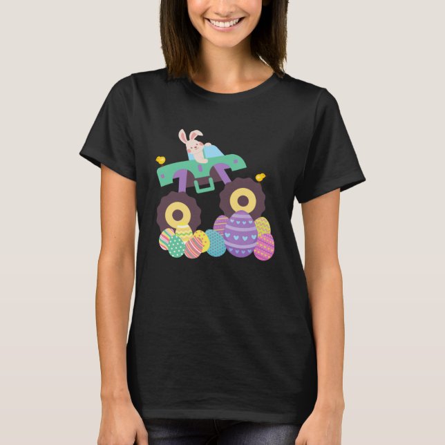 Camiseta Ovos De Páscoa E Coelho Para Caminhão Monstro (Frente)