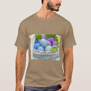 Camiseta Ovos de Páscoa Encantadores na Alegria da Cesta