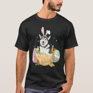 Camiseta Ovos de Páscoa Engraçados, Alaskan Malamute Bunn