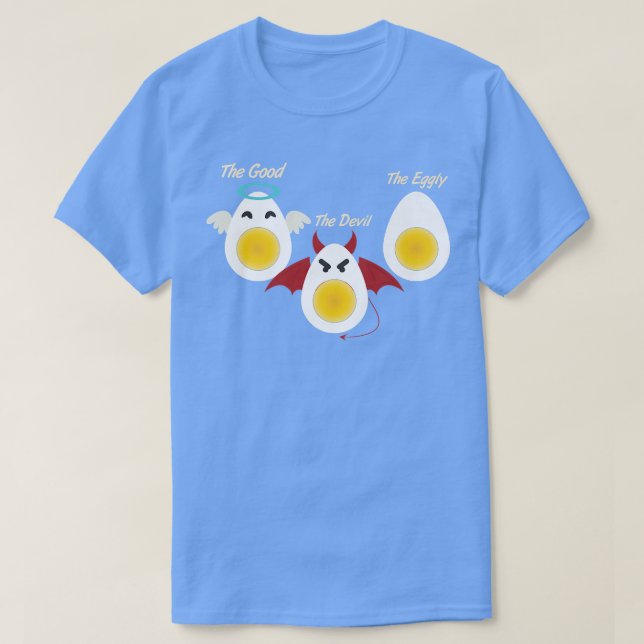 Camiseta Ovos Devilados Fogueira Piada Engraçada Ovos de Am (Frente do Design)