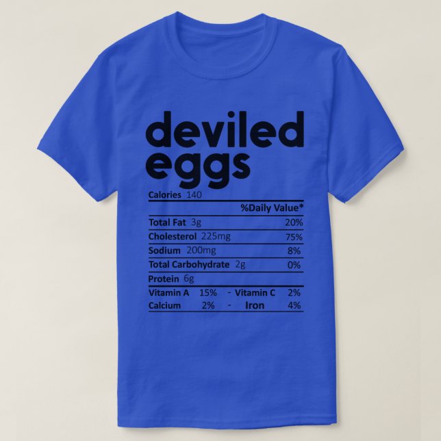 Camiseta Ovos Devilhados Fatos Nutricionais Dão Engraçados  (Frente do Design)