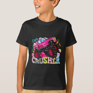 Camiseta Ovos Esmagador Dia de Páscoa Caminhão Monstro Cria