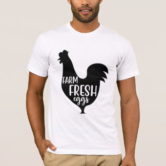 Camiseta ovos frescos de fazenda