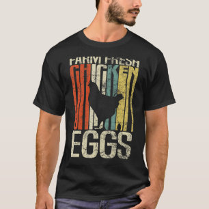Camiseta Ovos Frescos de Galinha de Agricultores Grunge Ret